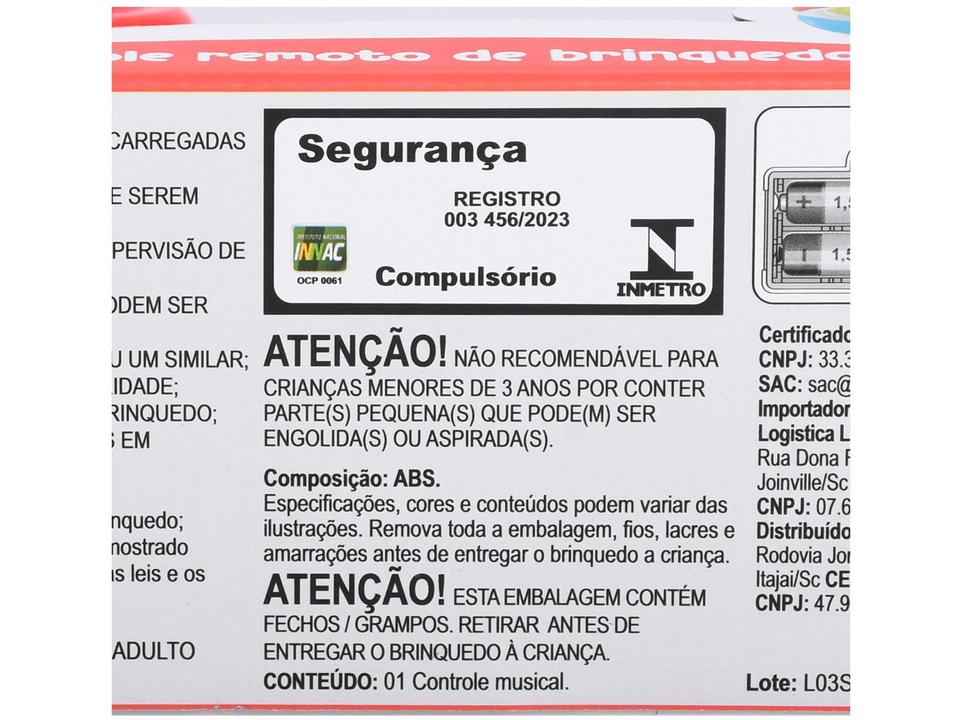 Controle Remoto Musical Emite Luz Lulie Baby - 8