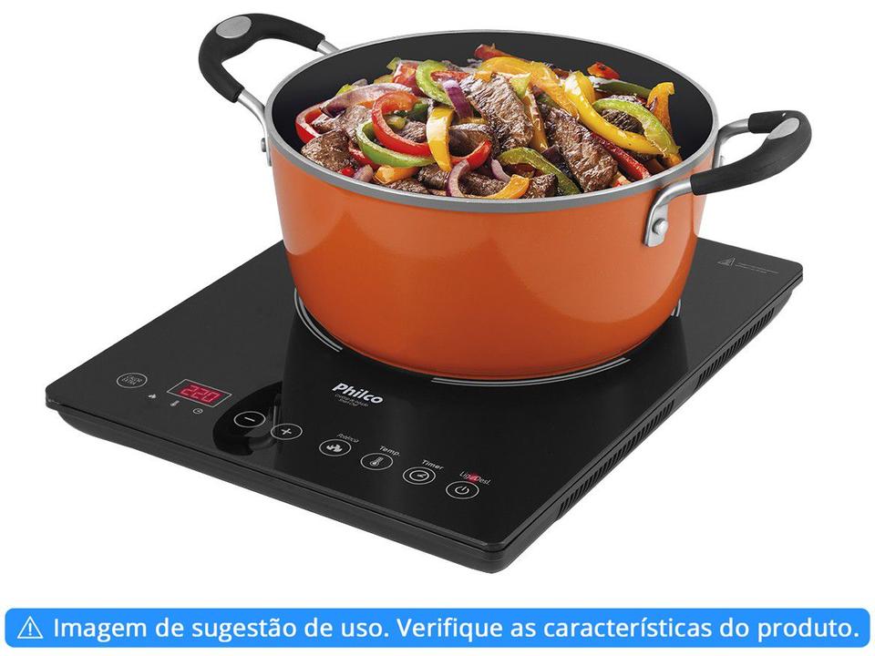 Cooktop 1 Boca Philco Indução Vitrocerâmico Preto - 1