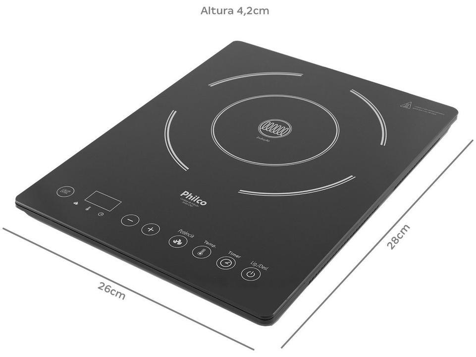 Cooktop 1 Boca Philco Indução Vitrocerâmico Preto - 6