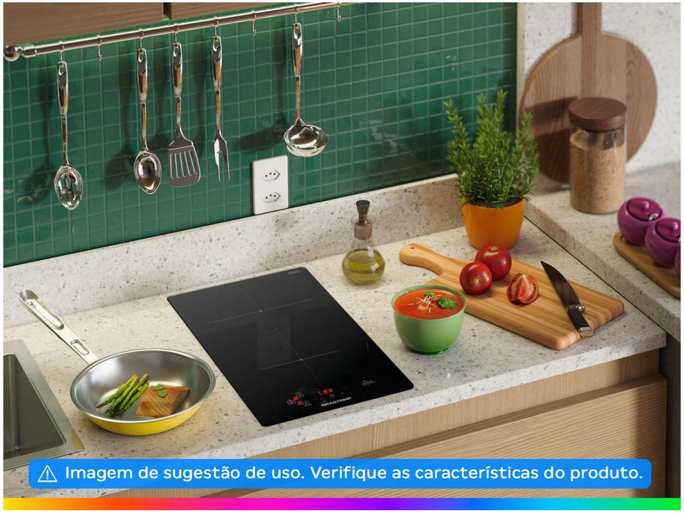 Cooktop 2 Bocas Indução Brastemp Vitrocerâmico Touch com Timer Preto Acendimento Automático BDJ31AE - 2