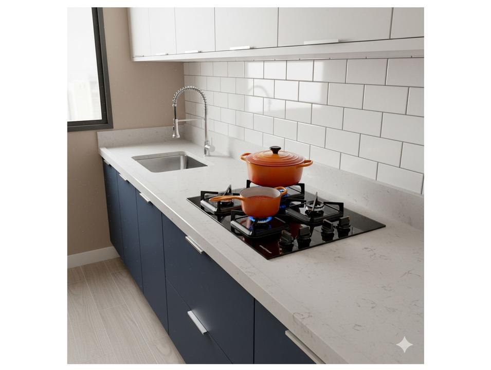 Cooktop 4 Bocas a Gás Brastemp GLP Preto Superautomático BDS62AE - 3