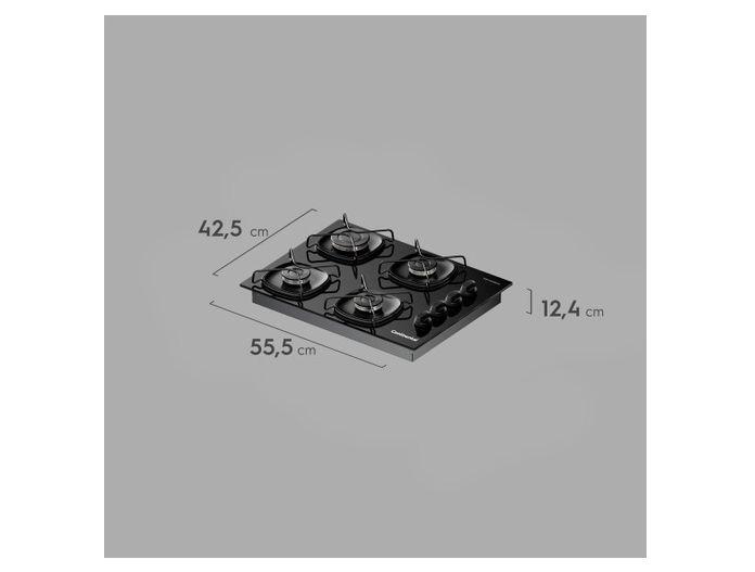 Cooktop 4 Bocas a Gás Continental Preto KC4GR - 4