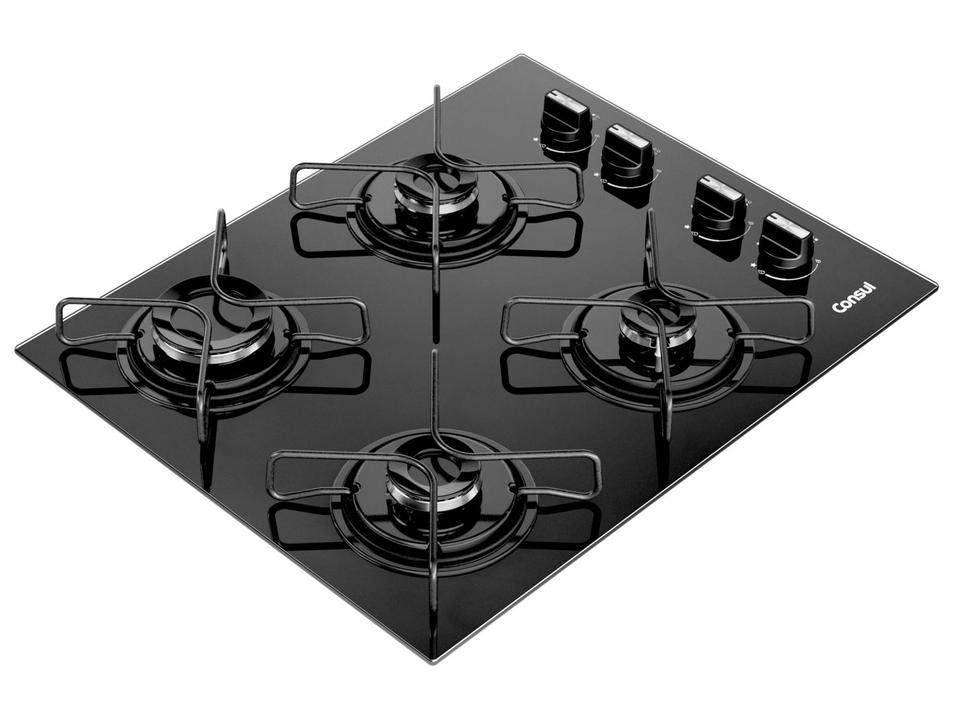 Cooktop 4 Bocas a Gás GLP Consul Mesa de Vidro Preto Acendimento Automático CD060BE - 7
