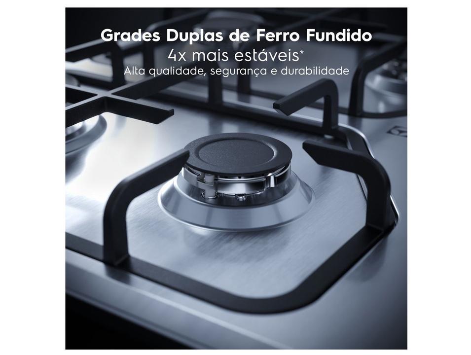 Cooktop 4 Bocas a Gás GLP Electrolux Inox KE4XC - 6