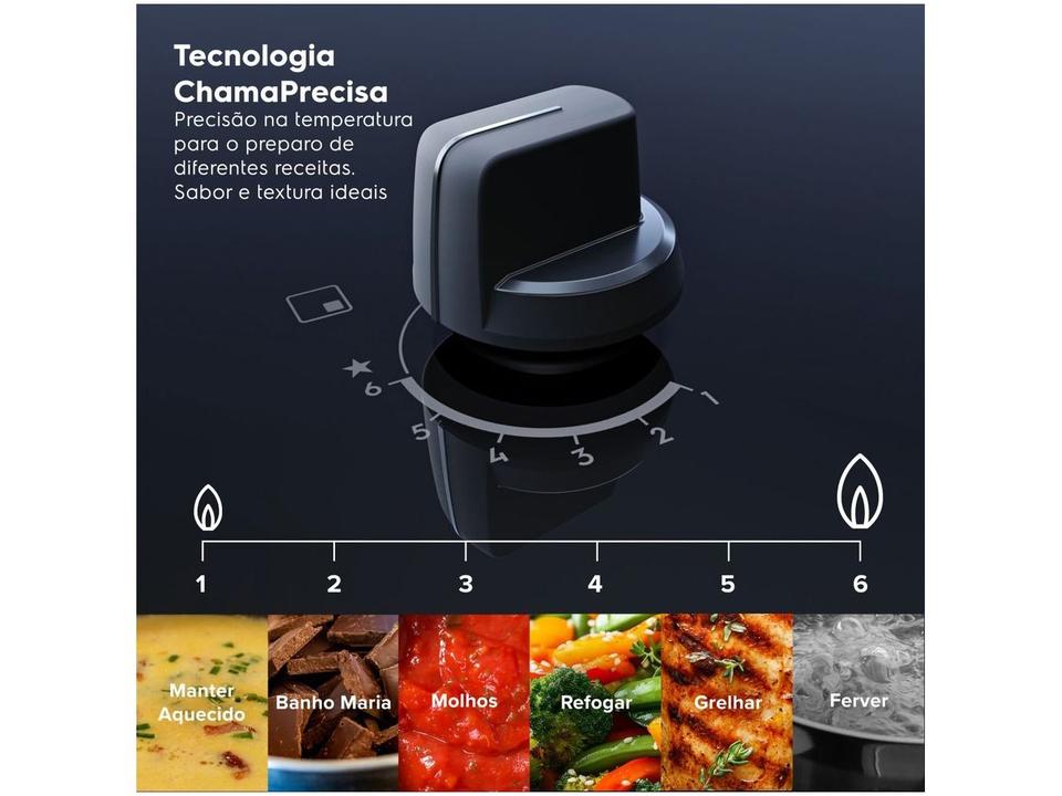 Cooktop 4 Bocas a Gás GLP Electrolux Mesa de Vidro Tripla Chama Preto Acendimento Automático Experience KE4GC - 4