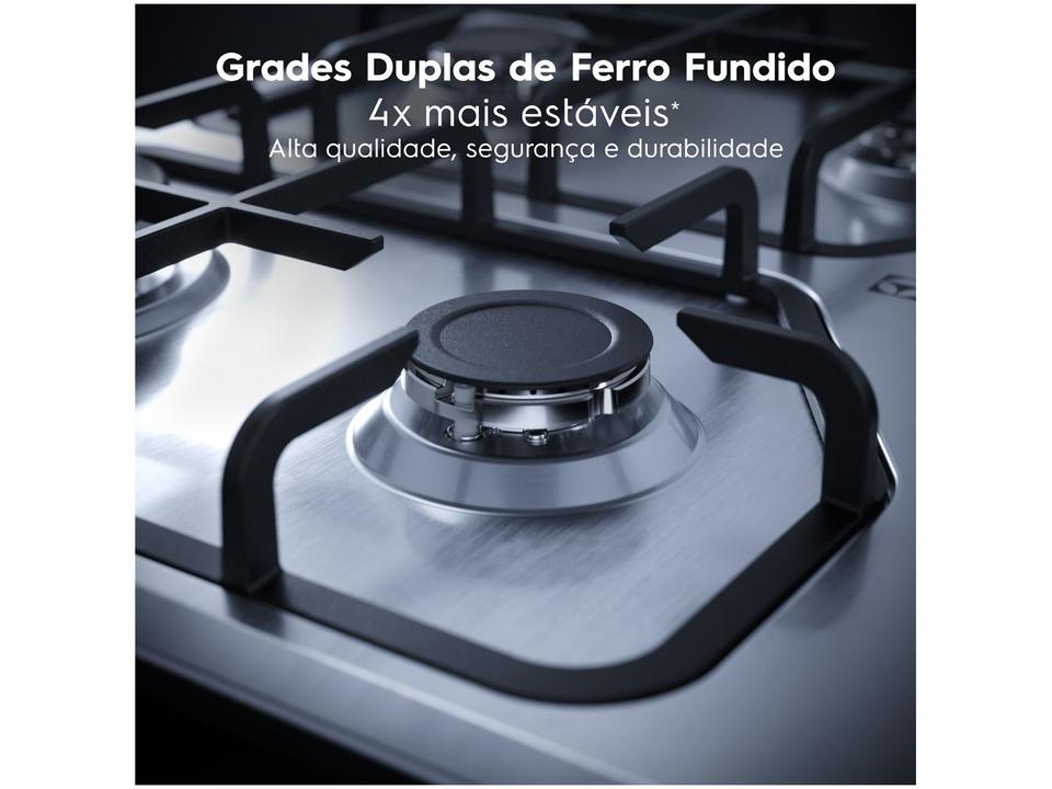 Cooktop 4 Bocas a Gás GLP Electrolux Mesa Inox Multi Chama KE4XC - 8