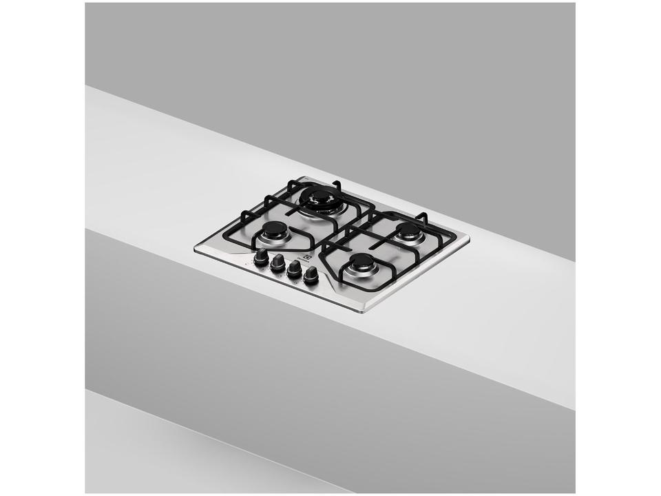 Cooktop 4 Bocas a Gás GLP Electrolux Mesa Inox Multi Chama KE4XC - 3