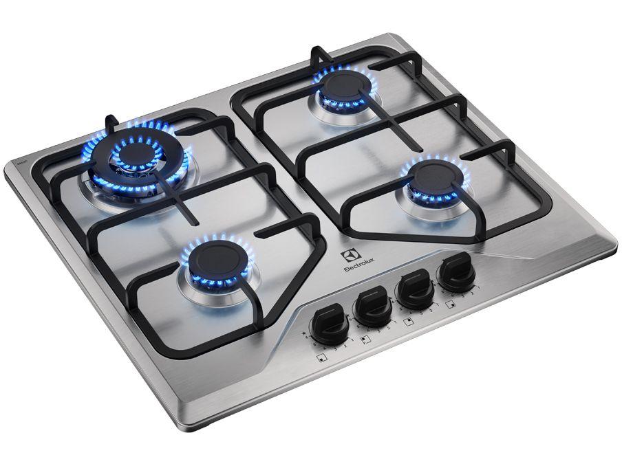 Cooktop 4 Bocas a Gás GLP Electrolux Mesa Inox Multi Chama KE4XC - 4