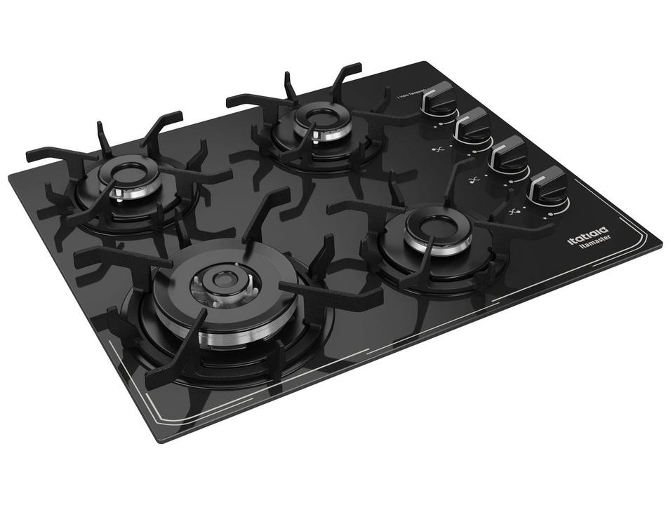 Cooktop 4 Bocas a Gás GLP Itatiaia Preto Itamaster Trempe Ferro Fundido - 11