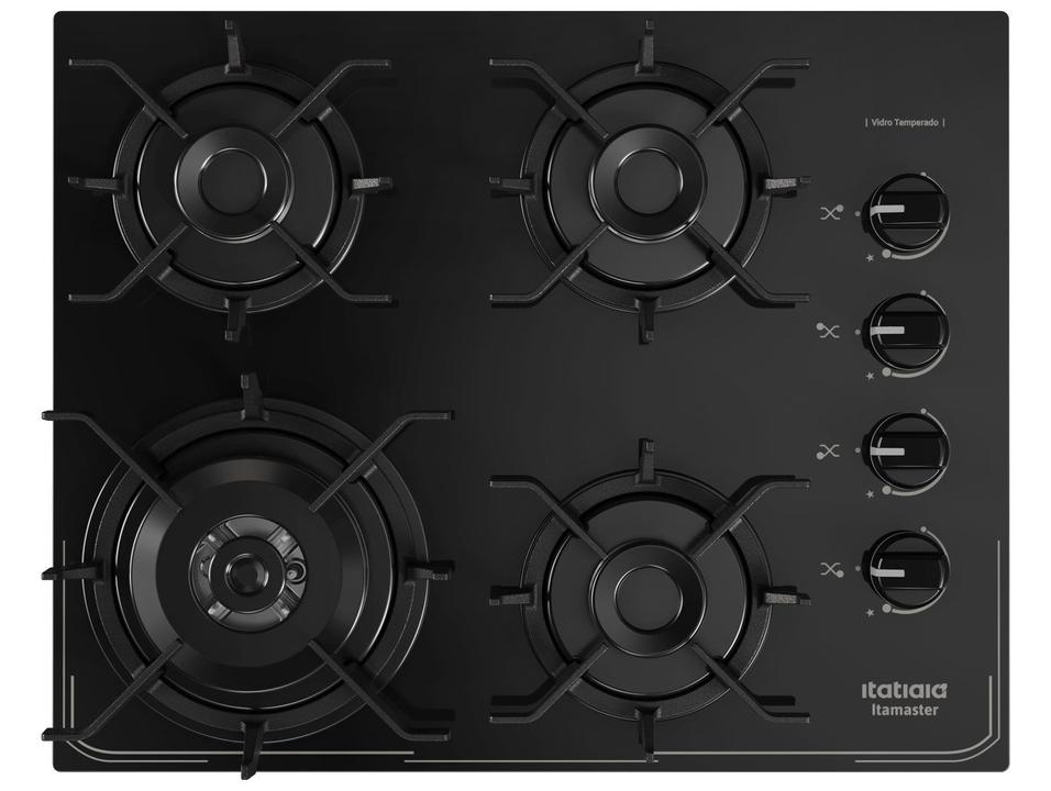 Cooktop 4 Bocas a Gás GLP Itatiaia Preto Itamaster Trempe Ferro Fundido - 9