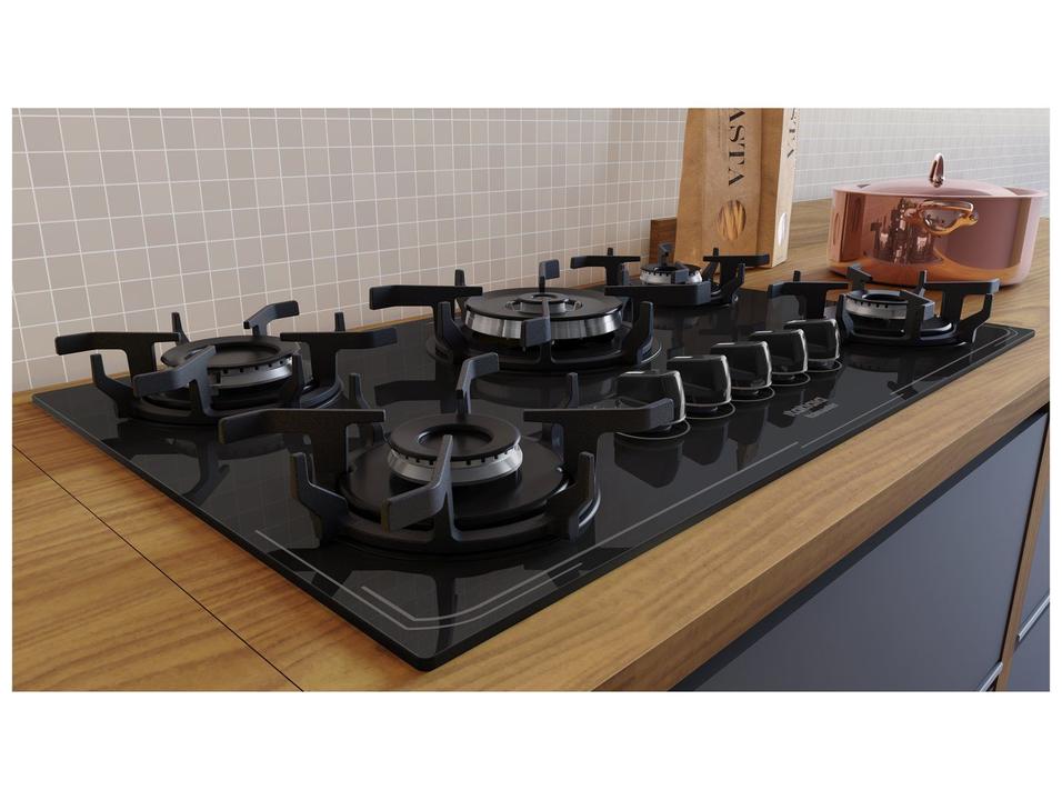 Cooktop 4 Bocas a Gás GLP Itatiaia Preto Itamaster Trempe Ferro Fundido - 4