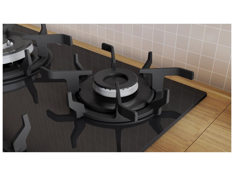 Cooktop 4 Bocas a Gás GLP Itatiaia Preto Itamaster Trempe Ferro Fundido - 7