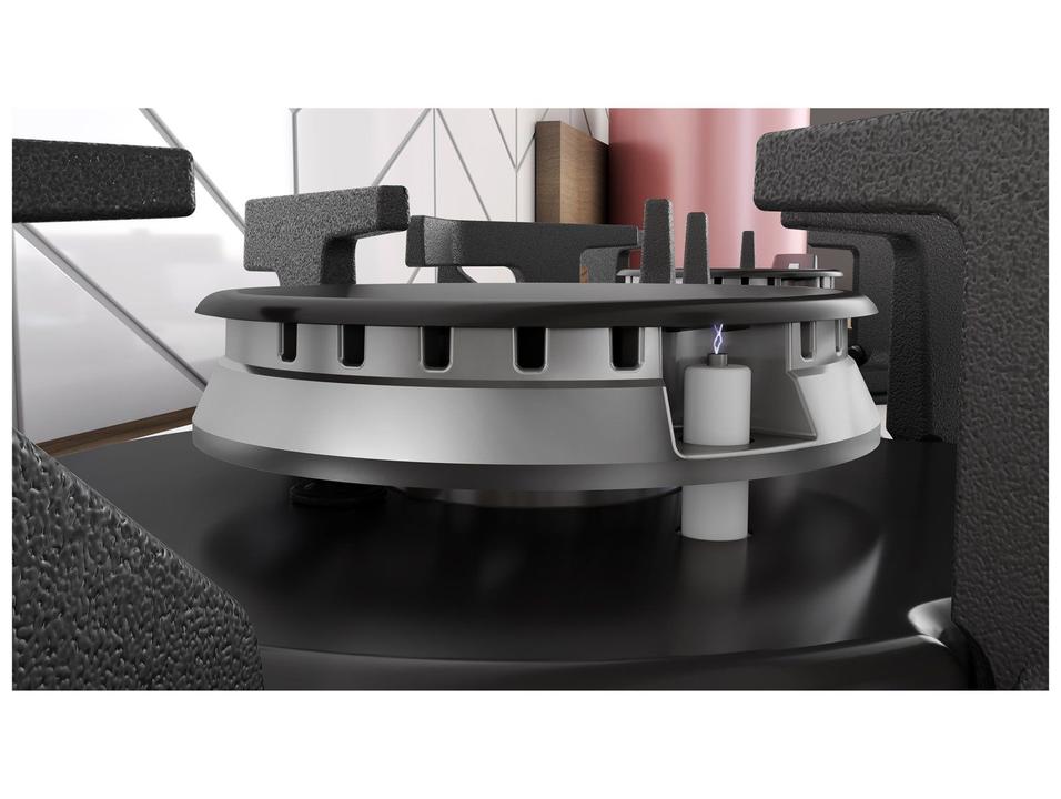 Cooktop 4 Bocas a Gás GLP Itatiaia Preto Itamaster Trempe Ferro Fundido - 8