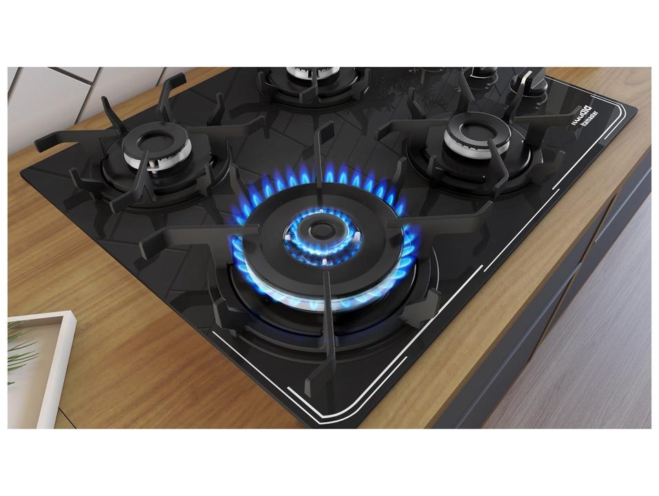 Cooktop 4 Bocas a Gás GLP Itatiaia Preto Itamaster Trempe Ferro Fundido - 6