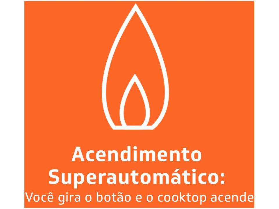 Cooktop 4 Bocas Brastemp Preto a Gás GLP - 13
