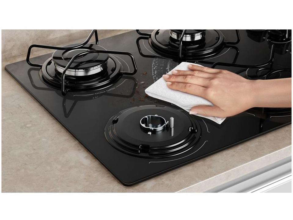 Cooktop 4 Bocas Continental a Gás GLP Preto - 2