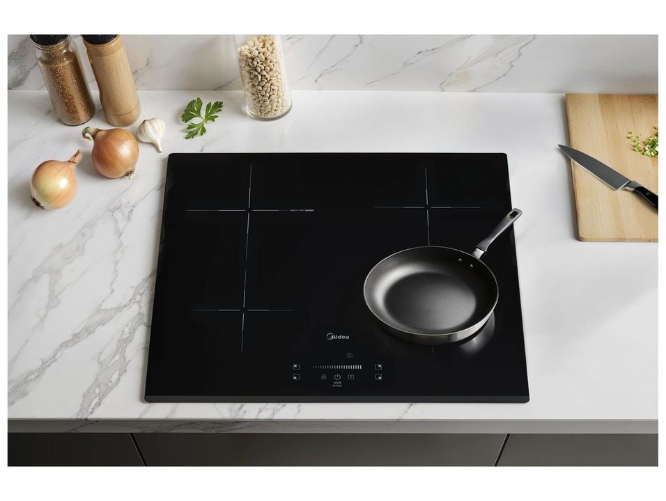 Cooktop 4 Bocas Elétrico Midea Vitrocerâmico Touch Digital Preto Acendimento Automático CYC40P2 - 3
