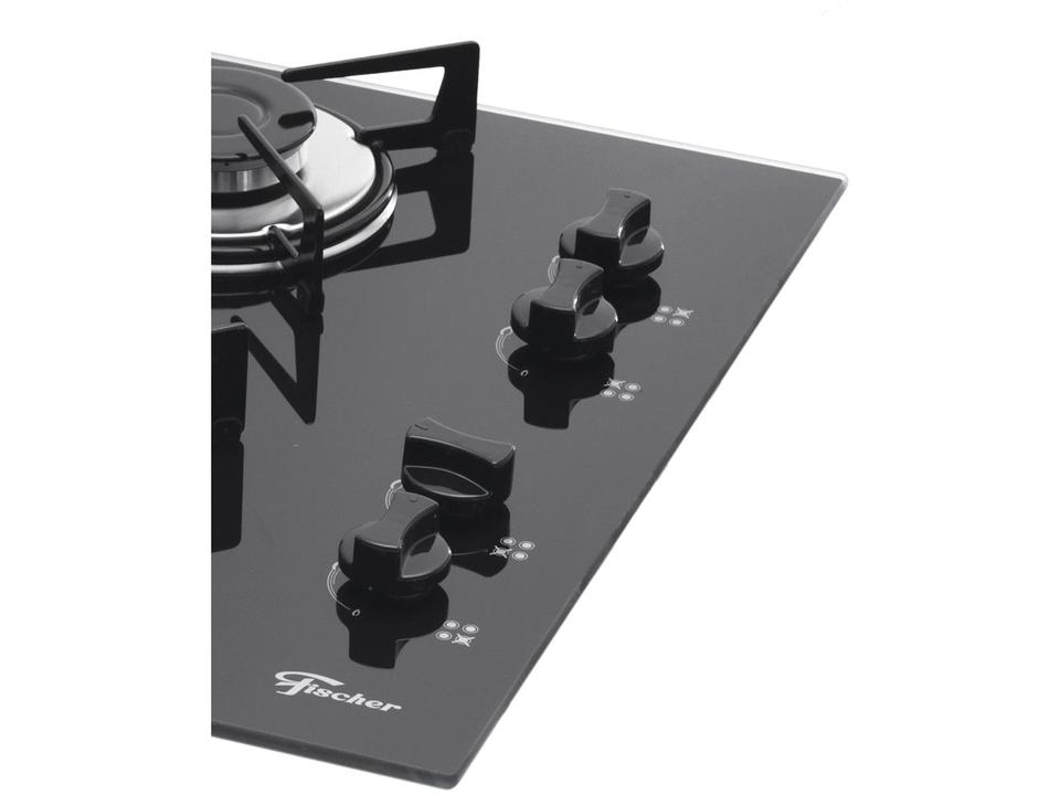 Cooktop 4 Bocas Fischer Preto a Gás GLP - 5