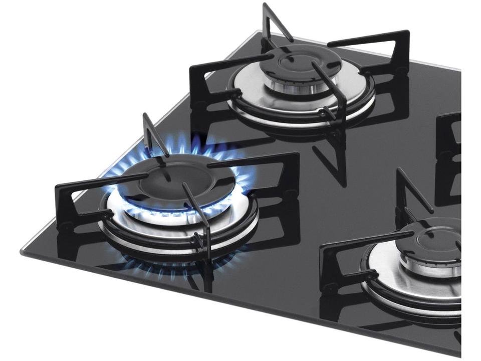 Cooktop 4 Bocas Fischer Preto a Gás GLP - 2