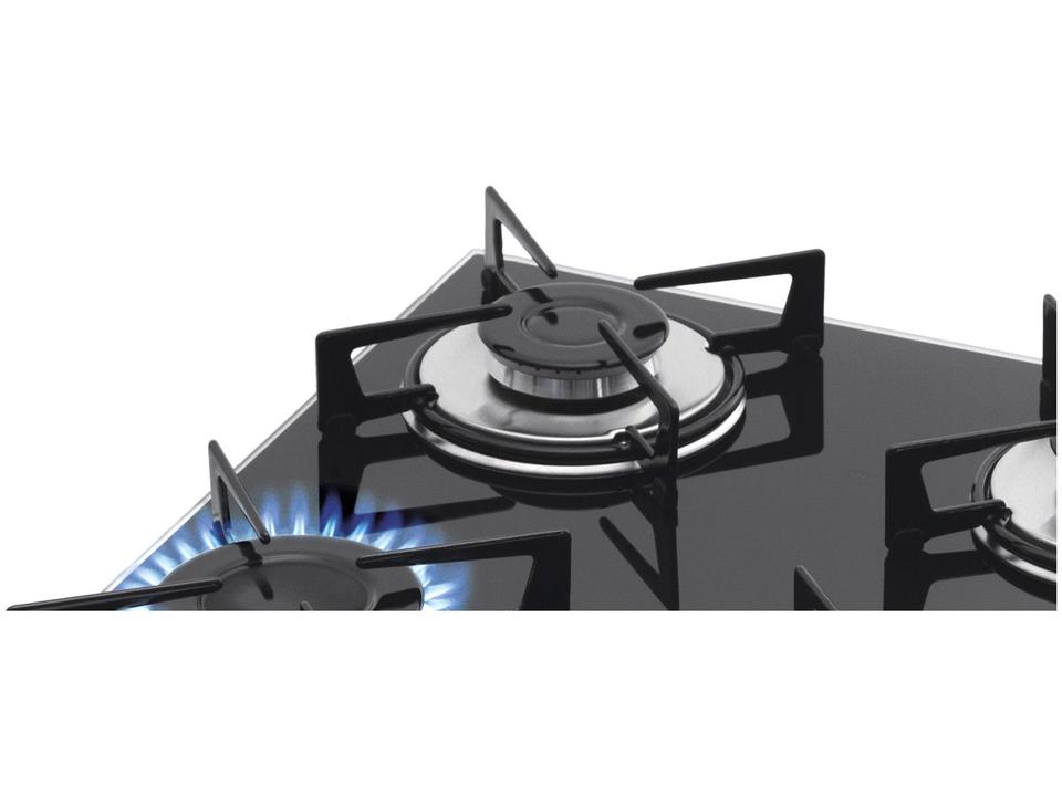 Cooktop 4 Bocas GLP Fischer Mesa de Vidro Preto Acendimento Automático FITLINE - 4