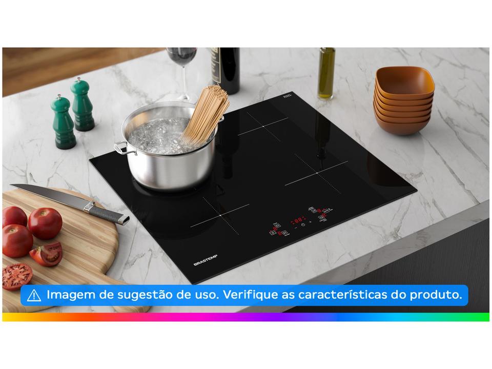 Cooktop 4 Bocas Indução Brastemp Vitrocerâmico Touch com Timer Acendimento Automático BDJ60BE - 2