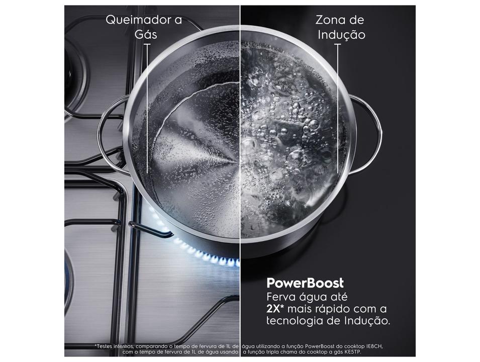 Cooktop 4 Bocas Indução Electrolux Mesa de Vidro Preto Acendimento Automático Touch IE8CH - 5
