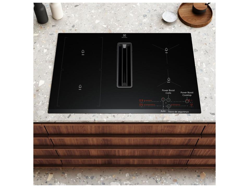 Cooktop 4 Bocas Indução Electrolux Mesa de Vidro Preto Acendimento Automático Touch IE8CH - 9