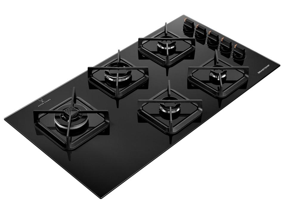 Cooktop 5 Bocas a Gás Brastemp GLP Preto Superautomático BDS85AE - 7