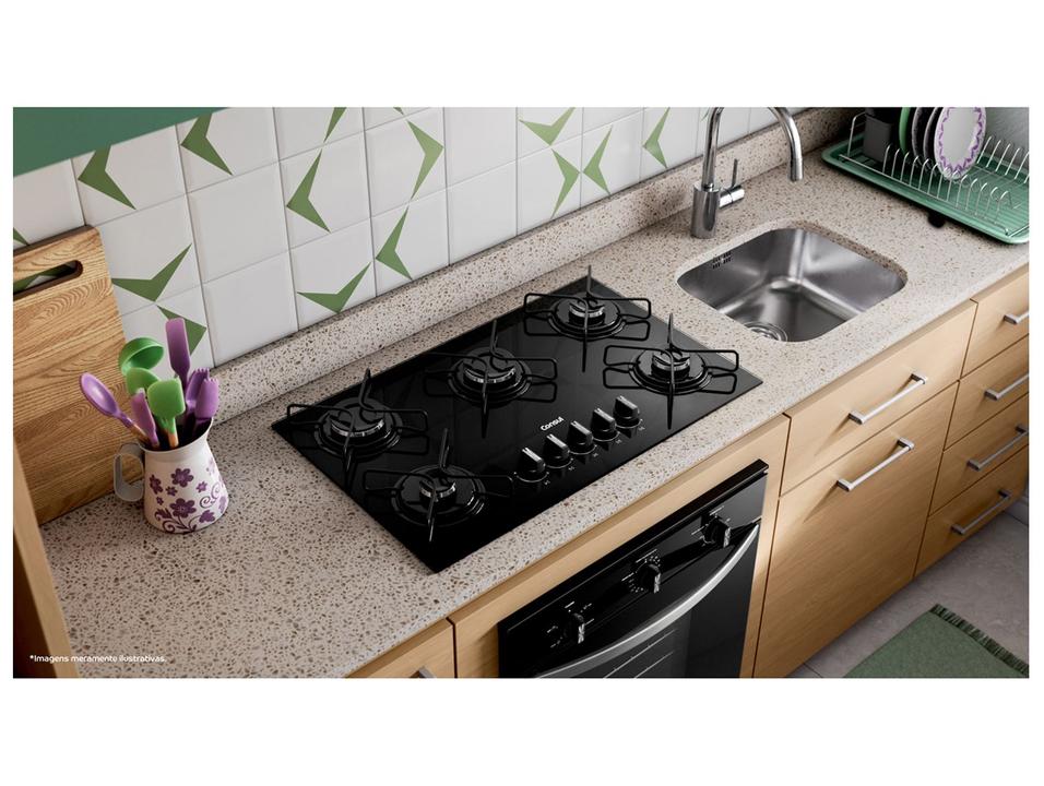 Cooktop 5 Bocas a Gás Consul GLP Preto Superautomático CD075BE - 4