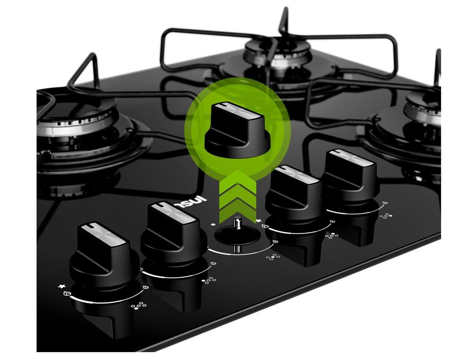 Cooktop 5 Bocas a Gás Consul GLP Preto Superautomático CD075BE - 5