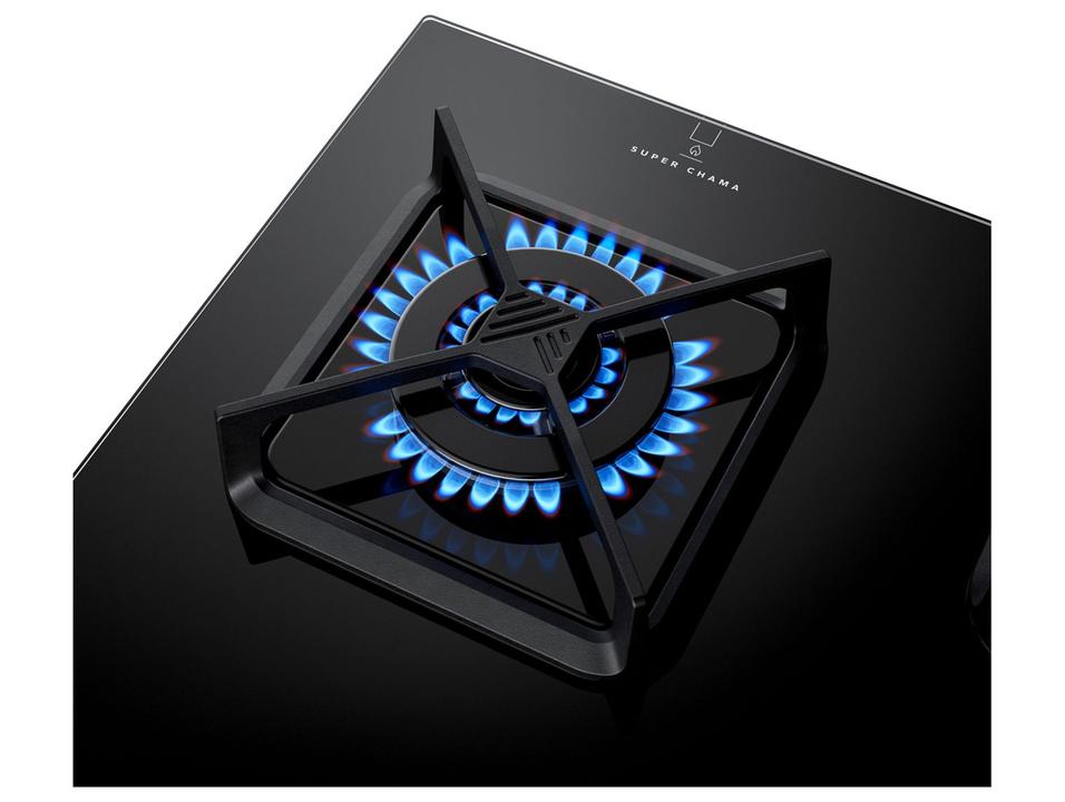 Cooktop 5 Bocas a Gás GLP Brastemp Mesa de Vidro Preto Acendimento Automático BDS85AE - 8