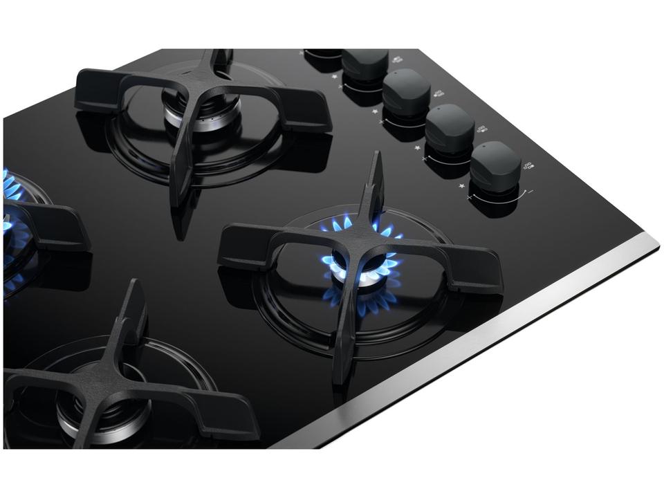 Cooktop 5 Bocas a Gás GLP Brastemp Quadrichama Black Inox Eclipse Collection BDD86AP - 9