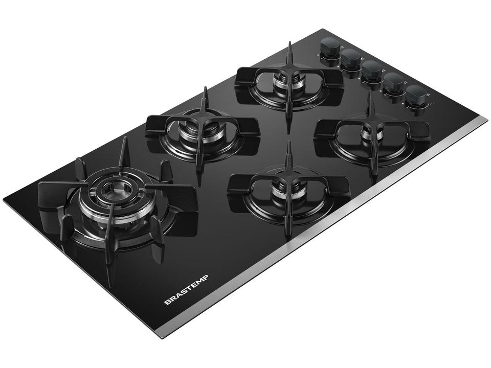 Cooktop 5 Bocas a Gás GLP Brastemp Quadrichama Black Inox Eclipse Collection BDD86AP - 5