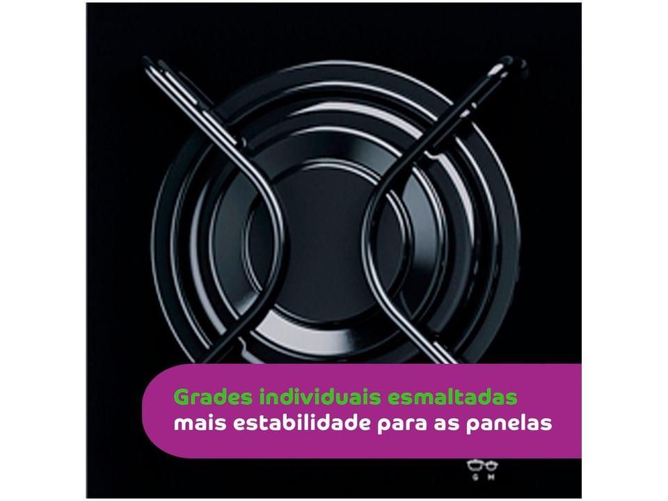 Cooktop 5 Bocas a Gás GLP Consul Vidro Temperado - Preto Acendimento Automático Facilite CD075AE - Bivolt - 4