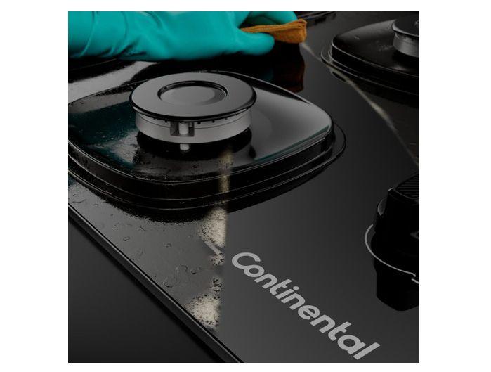 Cooktop 5 Bocas a Gás GLP Continental Mesa de Vidro Preto Acendimento Automático KC5GR - 2