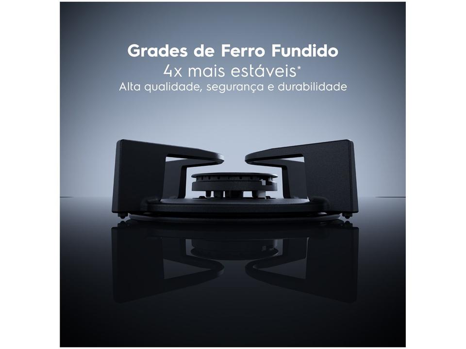 Cooktop 5 Bocas a Gás GLP Electrolux Mesa de Vidro Multi Chama Preto Acendimento Automático Pro Series KE5PS - 8