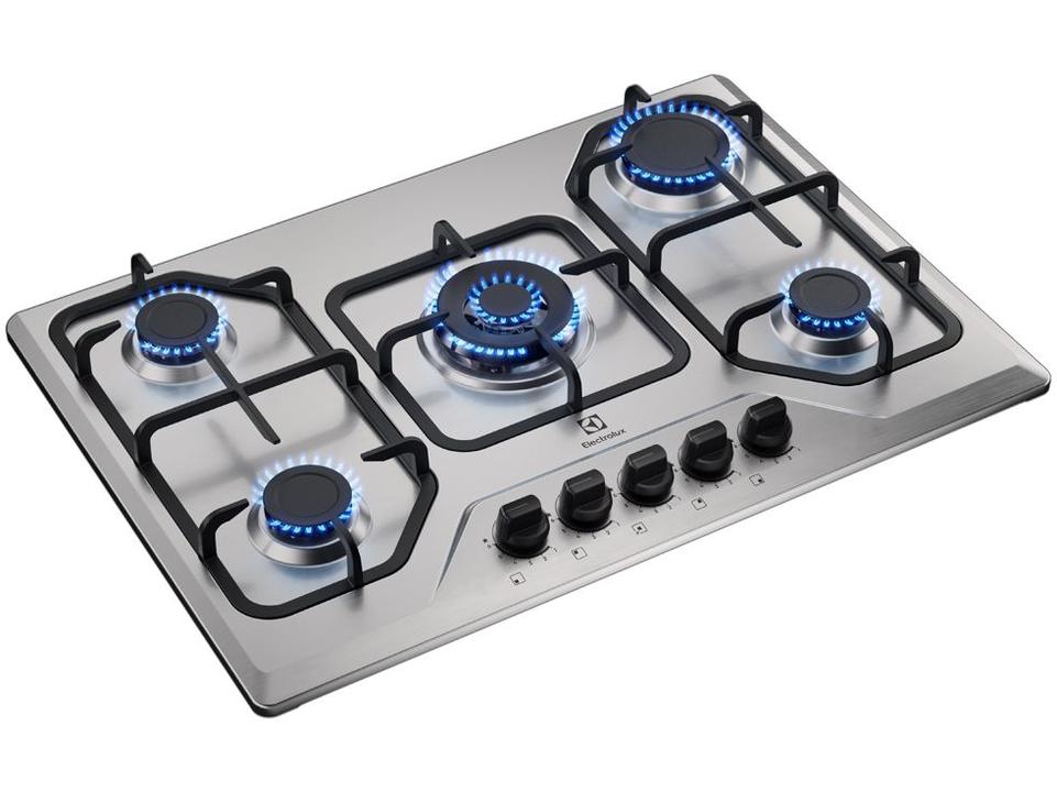 Cooktop 5 Bocas a Gás GLP Electrolux Mesa Inox Multi Chama Acendimento Automático KE5XC - 4