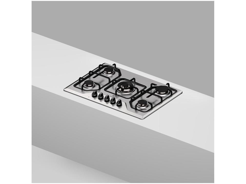 Cooktop 5 Bocas a Gás GLP Electrolux Mesa Inox Multi Chama Acendimento Automático KE5XC - 3