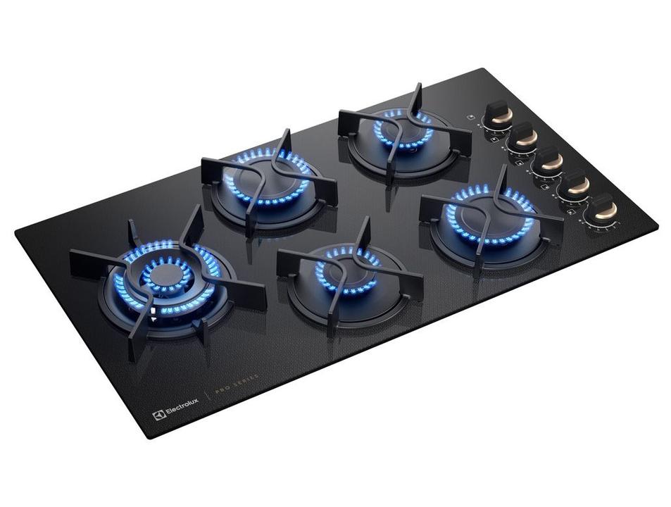 Cooktop 5 Bocas a Gás GLP Electrolux Preto Acendimento Automátic Pro Series KE5PS - 6