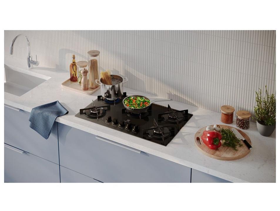 Cooktop 5 Bocas a Gás GLP Electrolux Preto Acendimento Automático Efficient KE5GR - 4