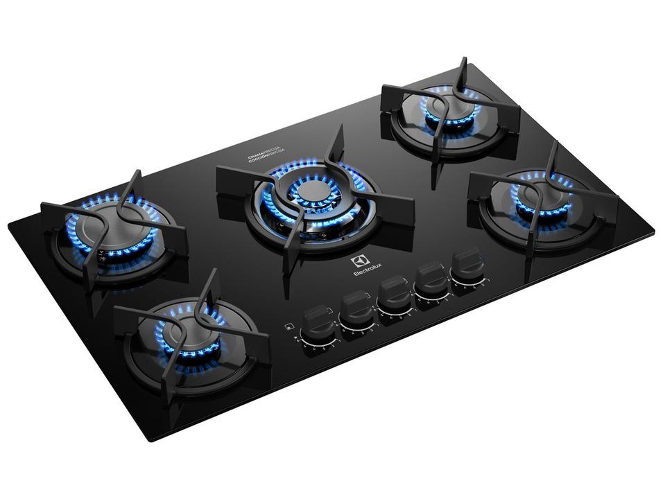 Cooktop 5 Bocas a Gás GLP Electrolux Preto Acendimento Automático Experience KE5GC - 6