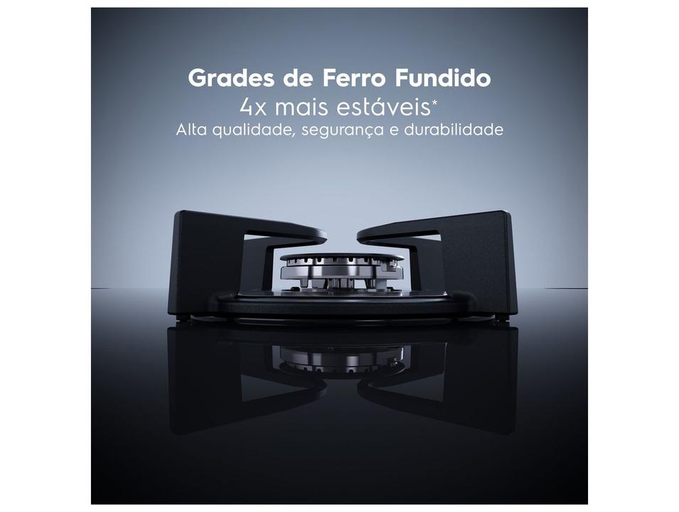 Cooktop 5 Bocas a Gás GLP Electrolux Preto Super Automático Expert KE5GW - 2