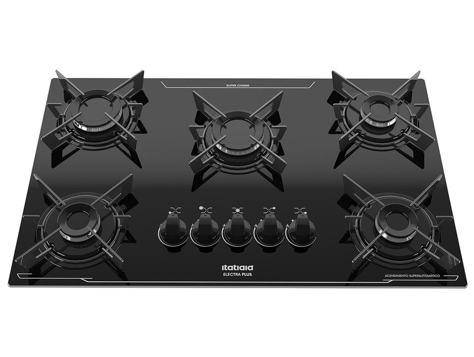 Cooktop 5 Bocas a Gás GLP Itatiaia Preto Electra Plus - 6