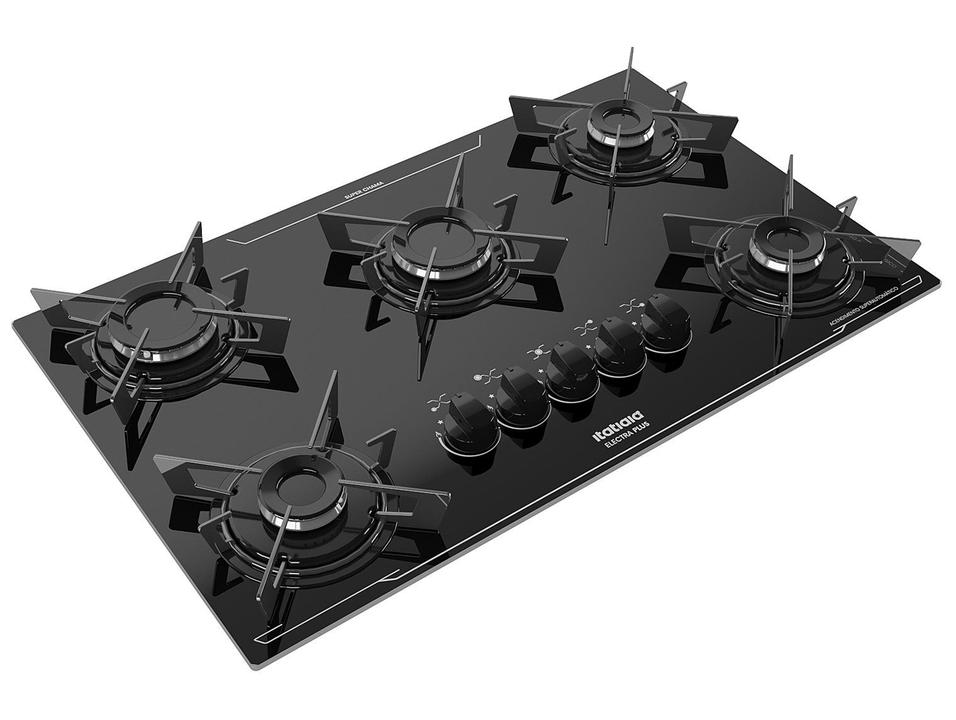 Cooktop 5 Bocas a Gás GLP Itatiaia Preto Electra Plus - 7
