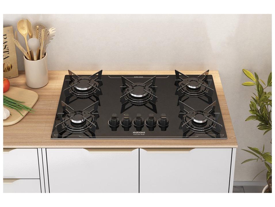 Cooktop 5 Bocas a Gás GLP Itatiaia Preto Electra Plus - 3