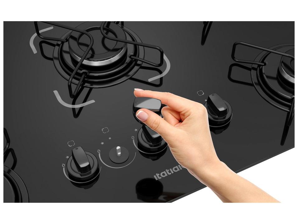 Cooktop 5 Bocas a Gás GLP Itatiaia Preto Essencial - 4