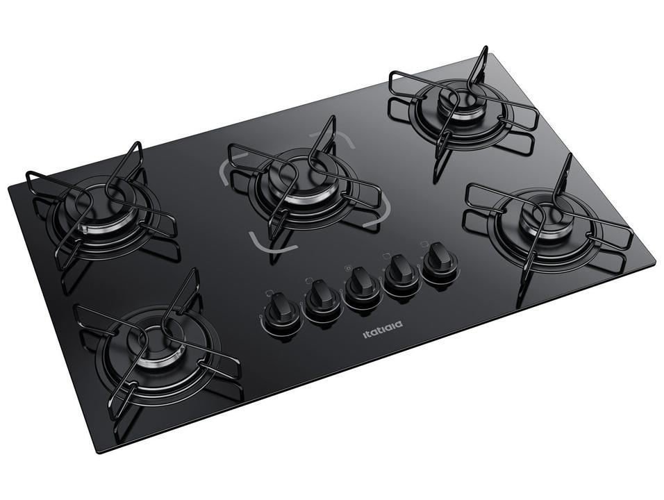 Cooktop 5 Bocas a Gás GLP Itatiaia Preto Essencial - 5