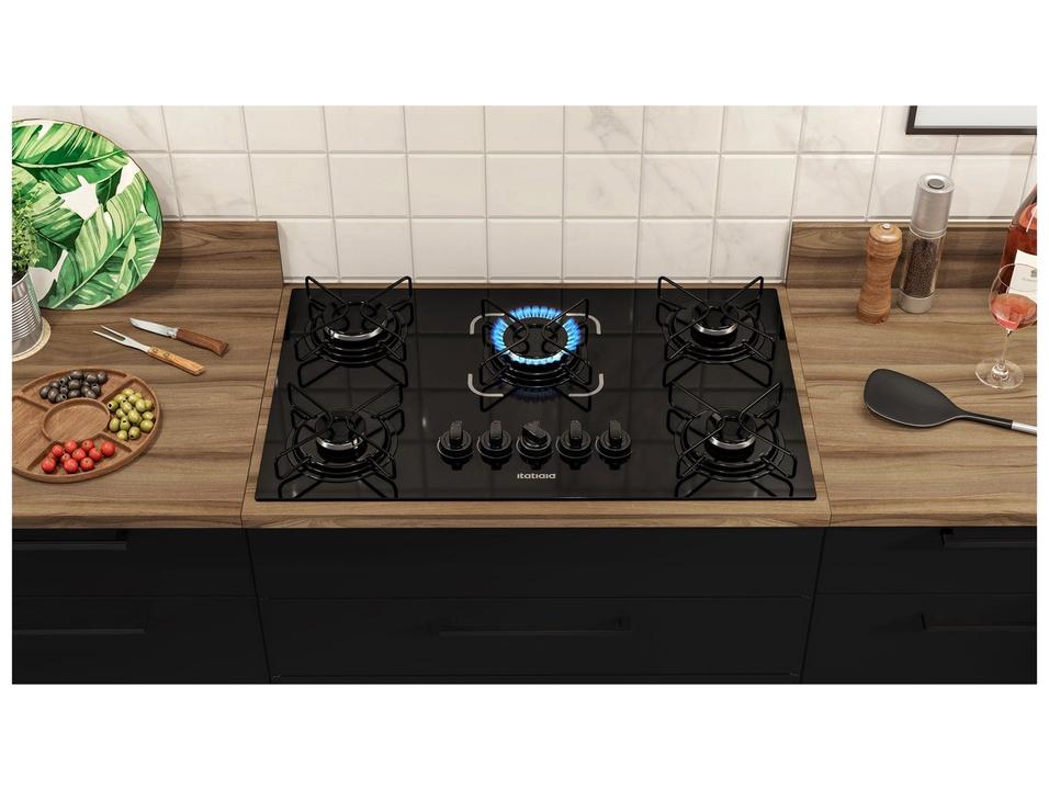 Cooktop 5 Bocas a Gás GLP Itatiaia Preto Essencial - 3