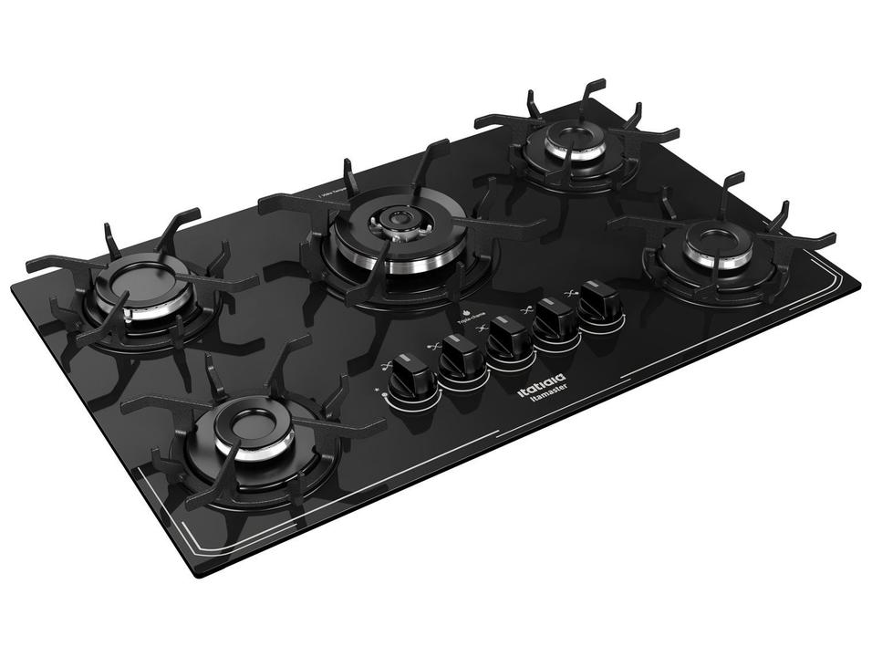 Cooktop 5 Bocas a Gás GLP Itatiaia Preto Itamaster Trempe Ferro Fundido - 6