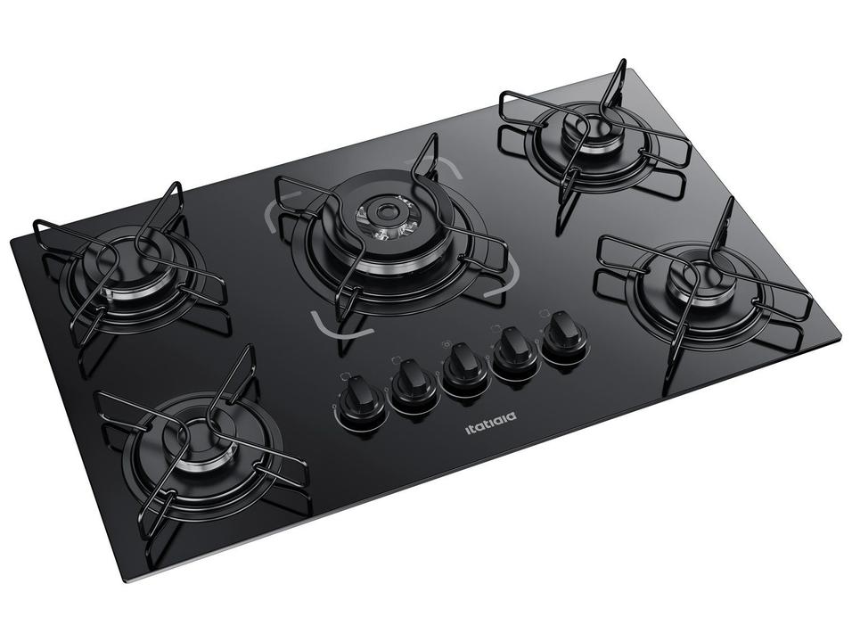 Cooktop 5 Bocas a Gás GLP Itatiaia Tripla Chama Preto Essencial - 4